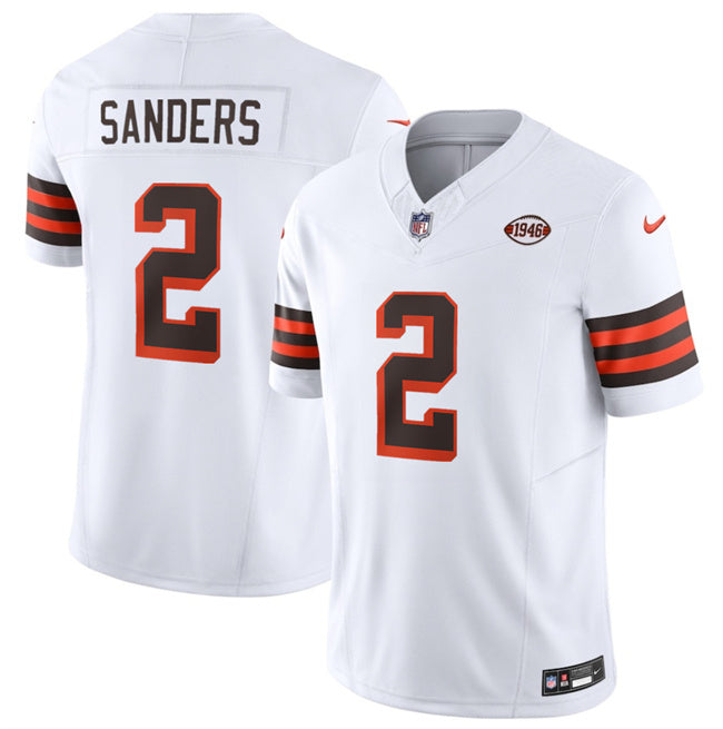 Cleveland Browns #2 Shedeur Sanders White 2026 1946 Collection F.U.S.E. Vapor