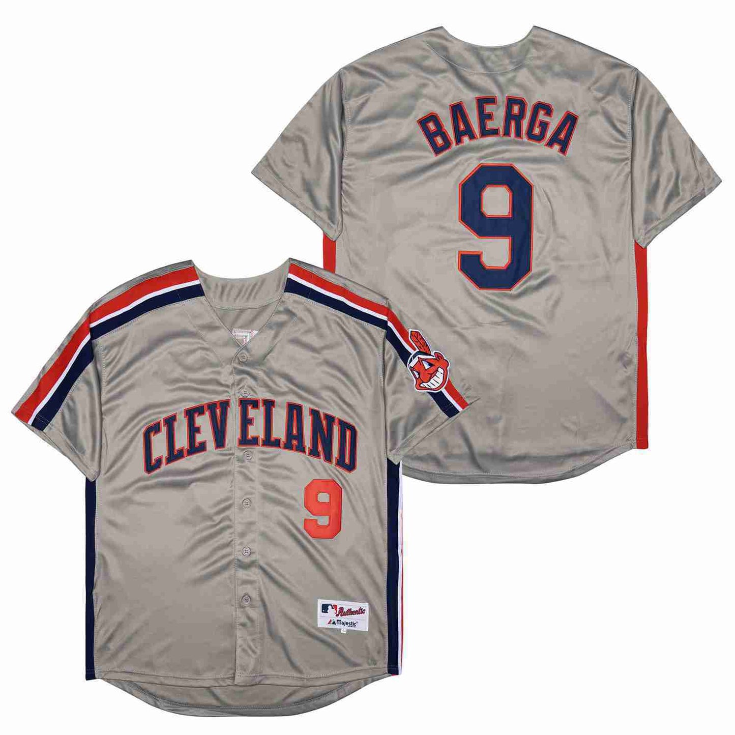 Cleveland Indians #9 Carlos Baerga Indians 9 Gray Inverted