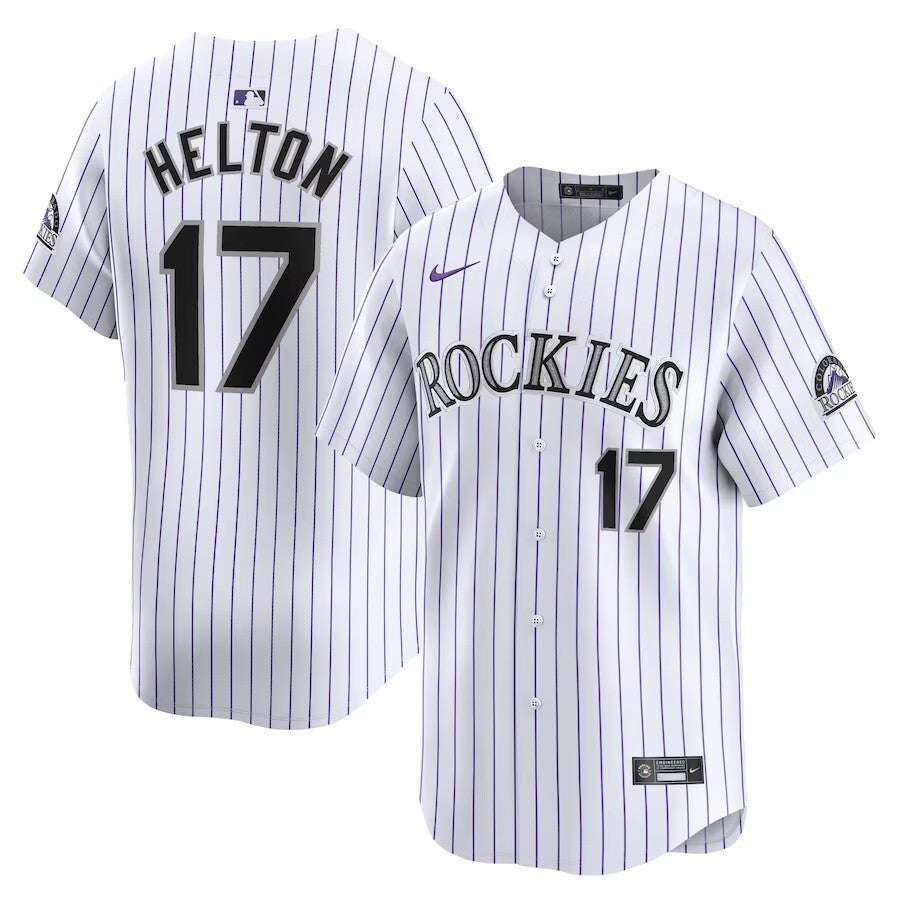 Colorado Rockies #17 Todd Helton Home Limited Player Jersey - White