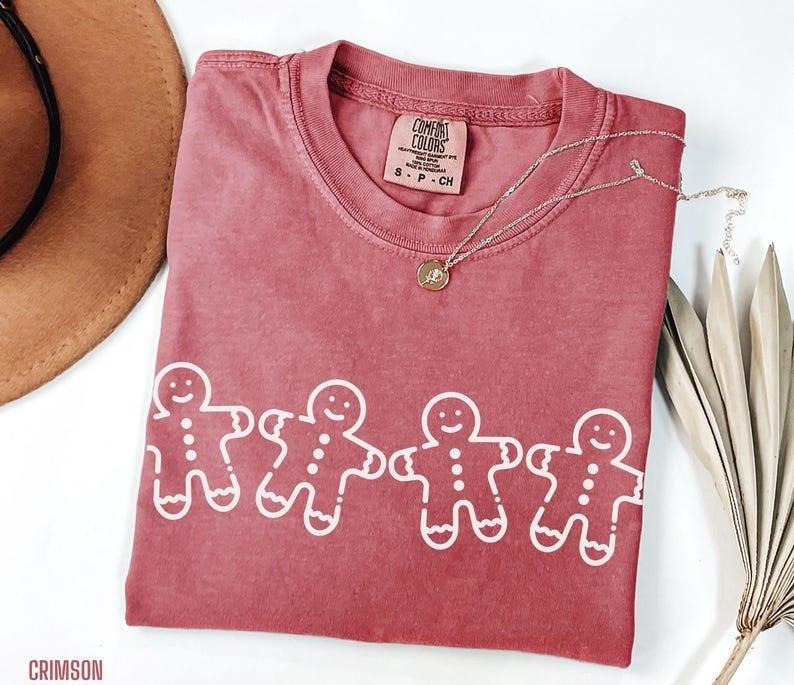 Comfort Colors Gingerbread Shirt Cute Christmas Shirt Gingerbread Man Tshirt Menswear Rabbit Hoodie, Sweatshirt