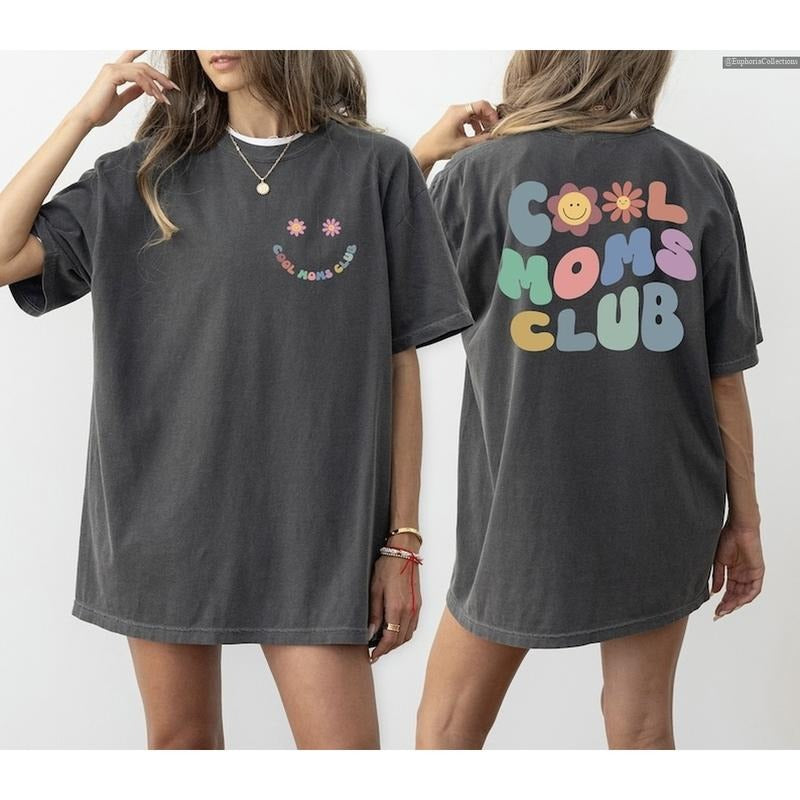 Cool Moms Club Shirt, Cool Mama T-shirt, Best Mom Ever Mothers Day Funny Tee, Mother Birthday Clothing Outfit Gift ,...