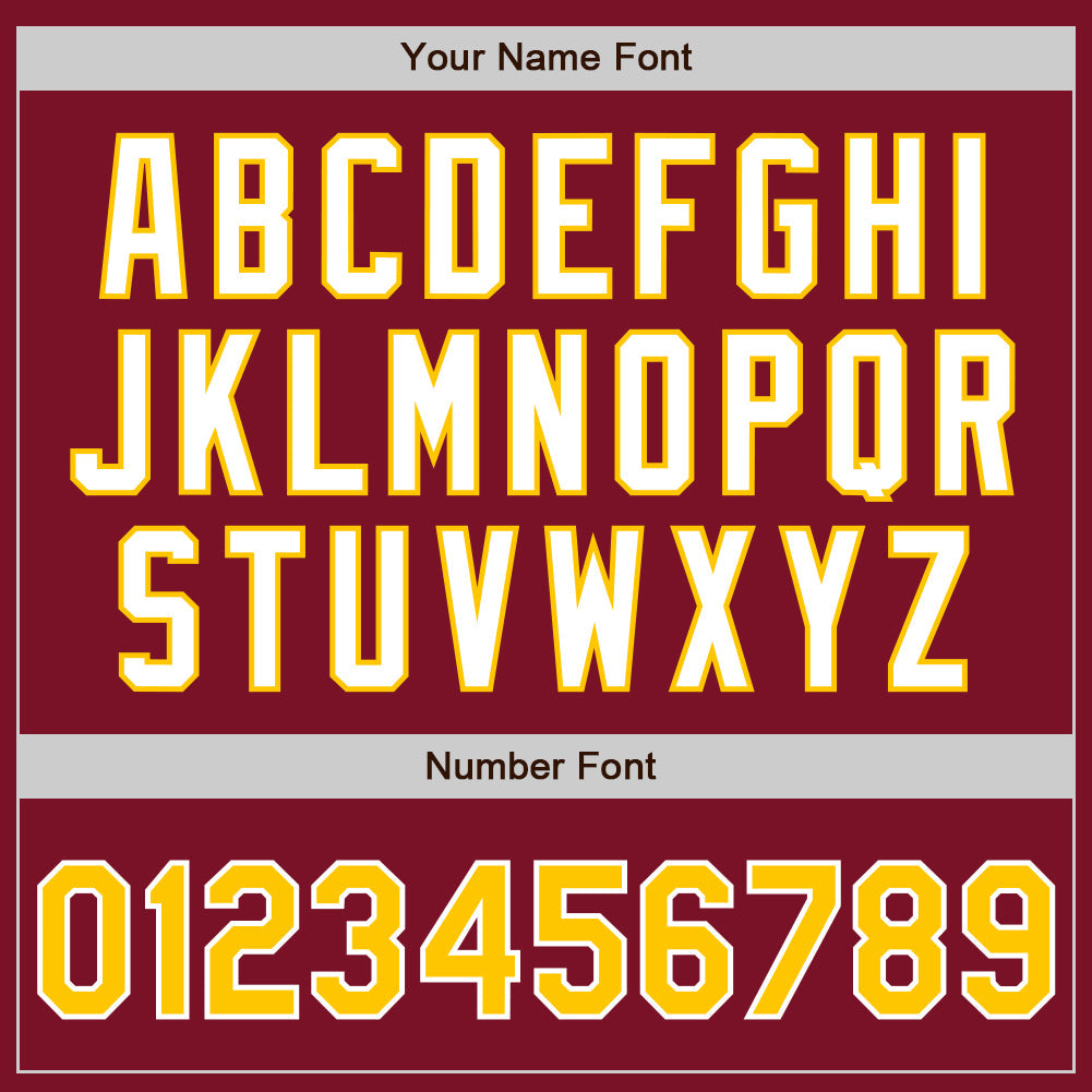 Custom Crimson Yellow-White Authentic Baseball Jersey