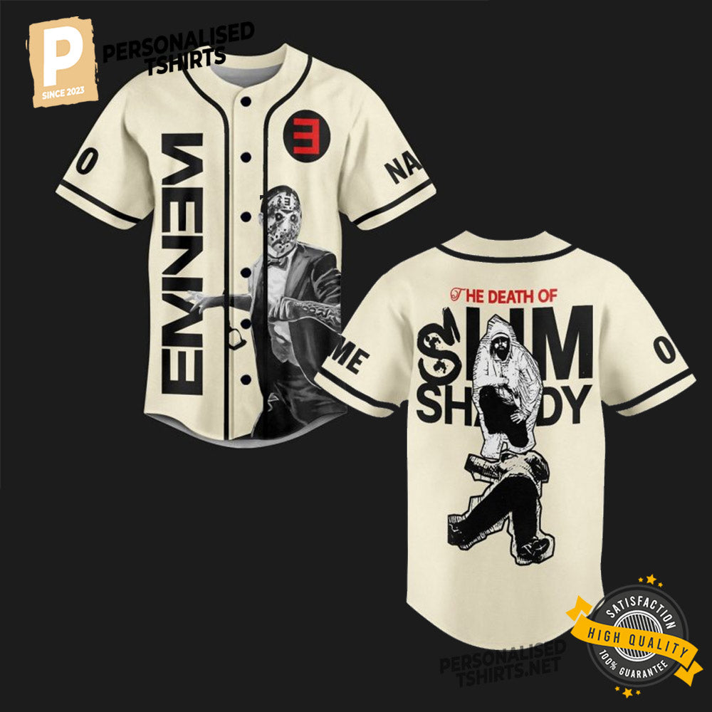 Custom The Death Of Slim Shady New Album Eminem Baseball Jersey
