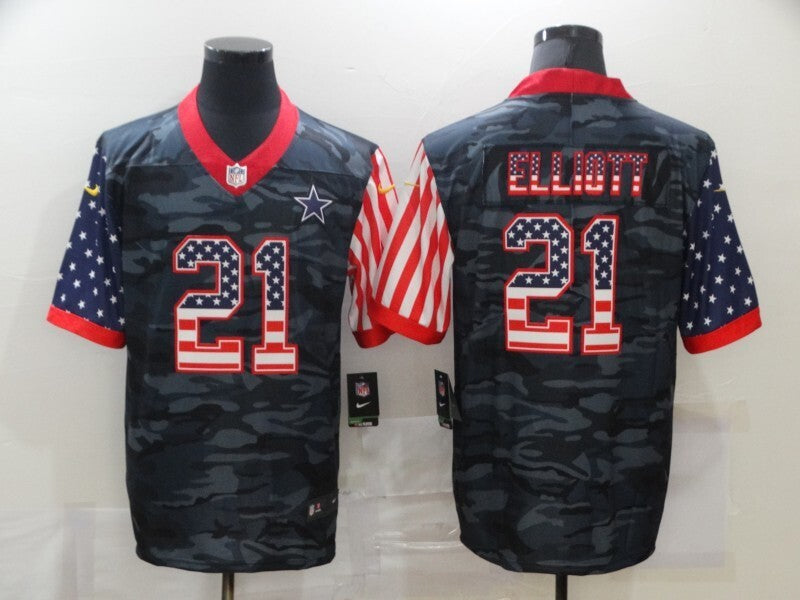 Dallas Cowboys #21 Ezekiel Elliott Style 1
