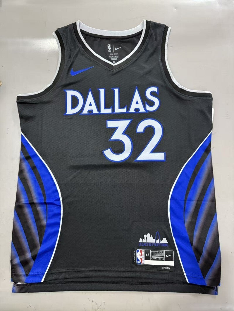 Dallas Mavericks #32 Cooper Flagg 26 Season Mavericks City Black Style 2