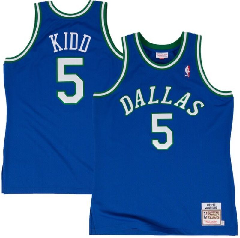 Dallas Mavericks #5 Jason Kidd m&n jersey blue