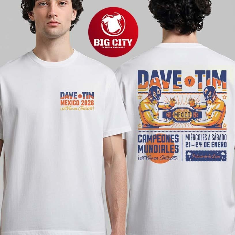 Dave Matthews Band And Tim Reynolds Riviera Maya Mexico 2026 At Moon Palace On January 21-24 2026 Two Sided Shirt