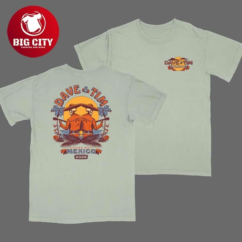 Dave Matthews Band And Tim Reynolds Riviera Maya Mexico Two Sided Shirt