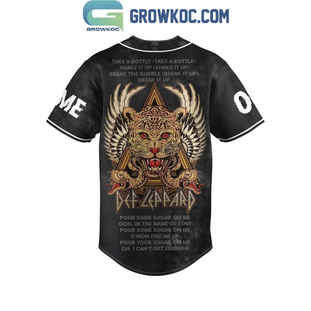 Def Leppard Take A Bottle Shake It Up Personalized Baseball Jersey