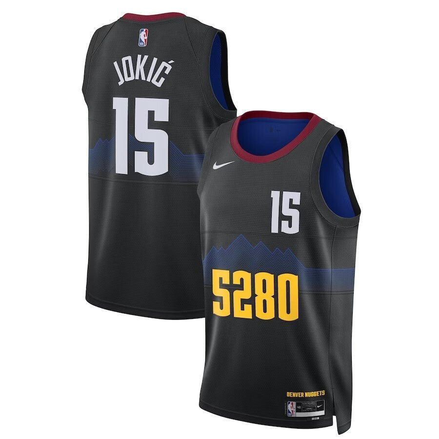 Denver Nuggets #15 Nikola Jokic Unisex 2023 24 Swingman Jersey - Black - City Edition