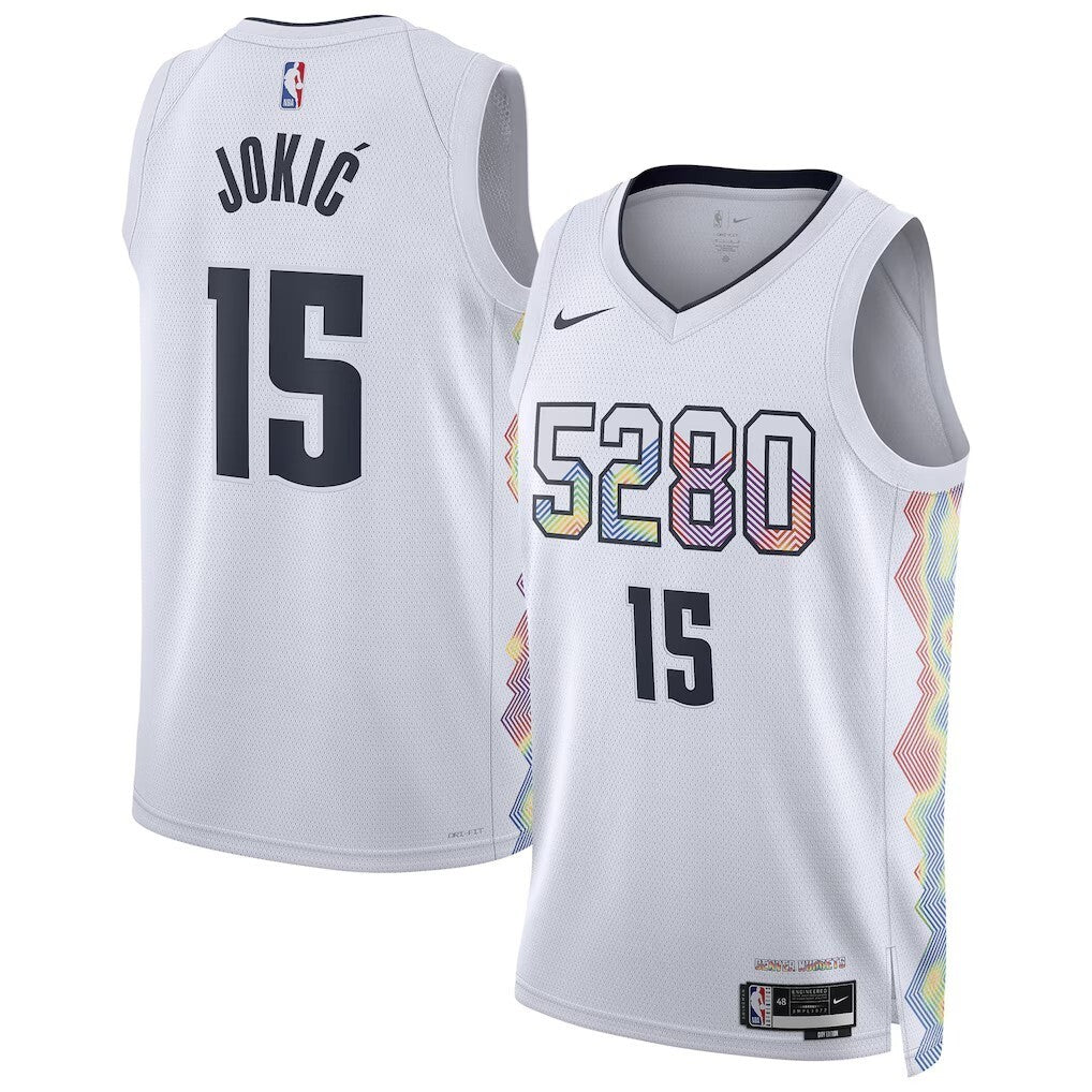 Denver Nuggets #15 Nikola Jokic Unisex 202425 Swingman Player Jersey - City Edition - White