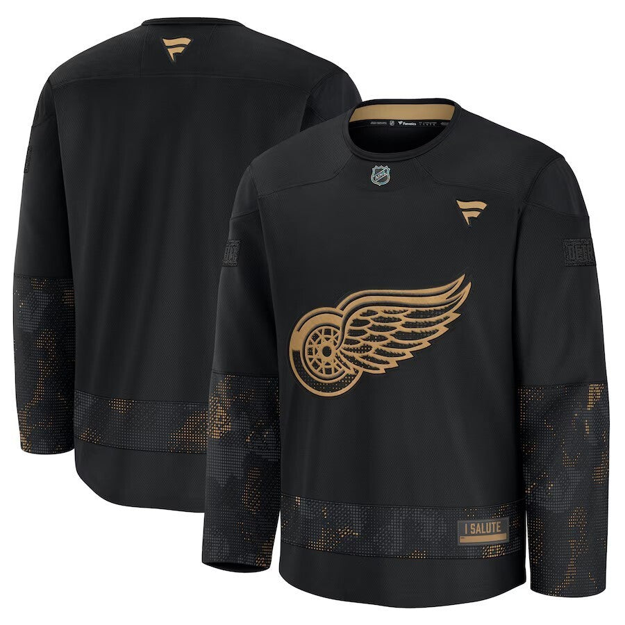 Detroit Red Wings 2024 Military Appreciation Practice Jersey - Black