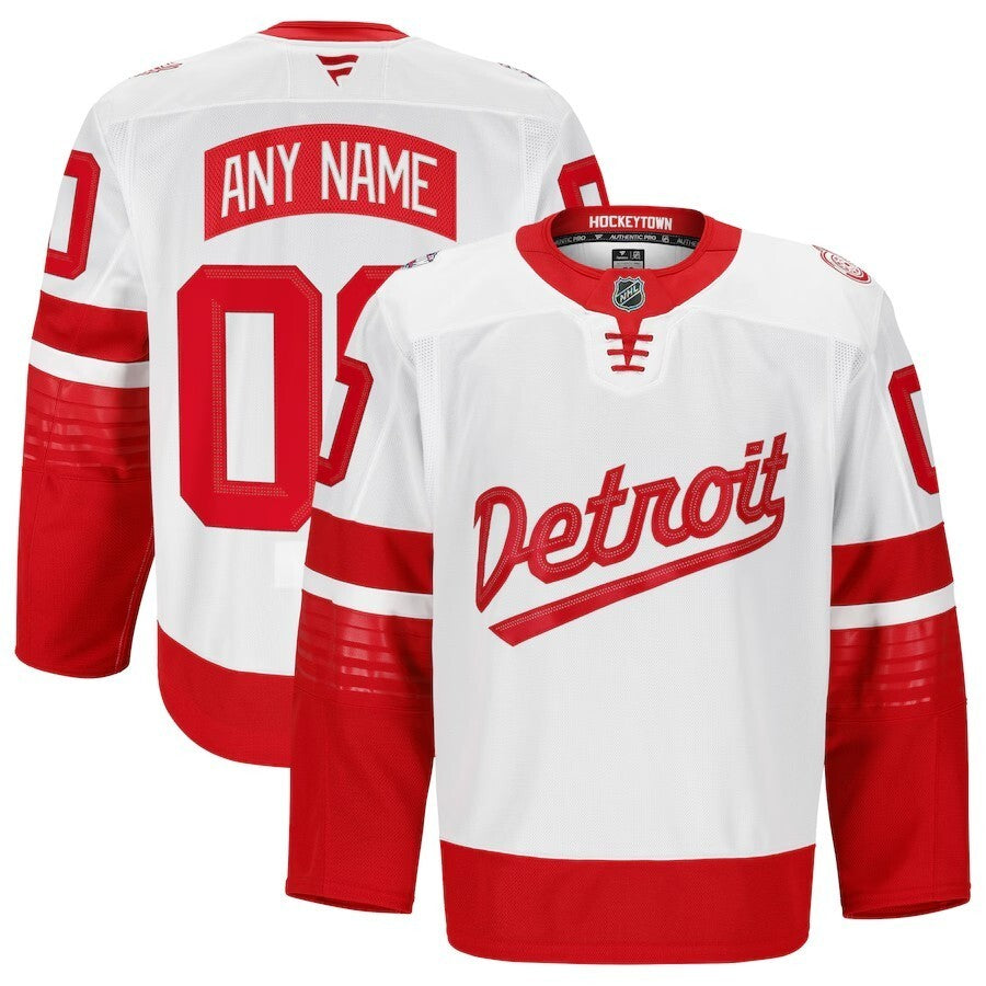Detroit Red Wings 2025 NHL Stadium Series Authentic Pro Custom Jersey - White