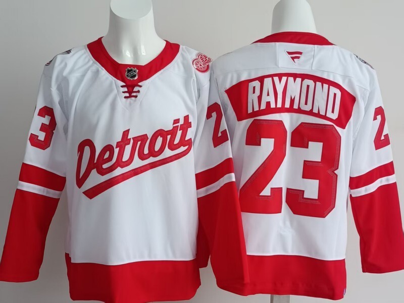 Detroit Red Wings #23 Lucas Raymond Red Wings Style 1