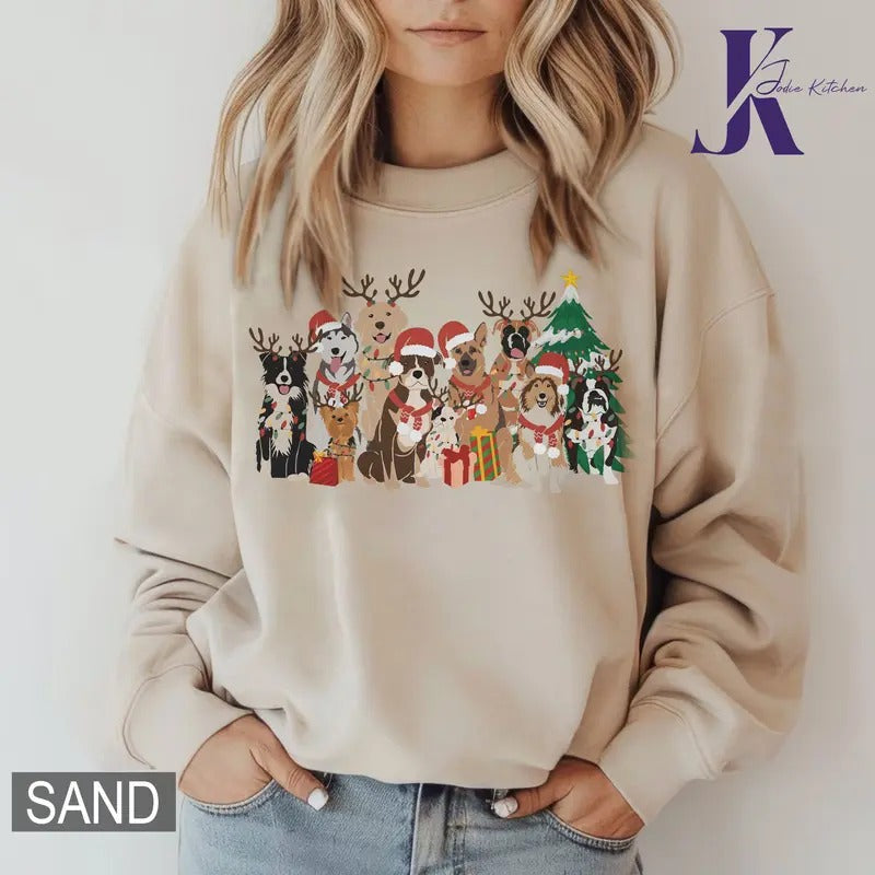 Dog Christmas Sweatshirt, Xmas Dog Sweater, Christmas Movie Shirt, Dog Lover Gif, Dog Mom Shirt, Merry Christmas...