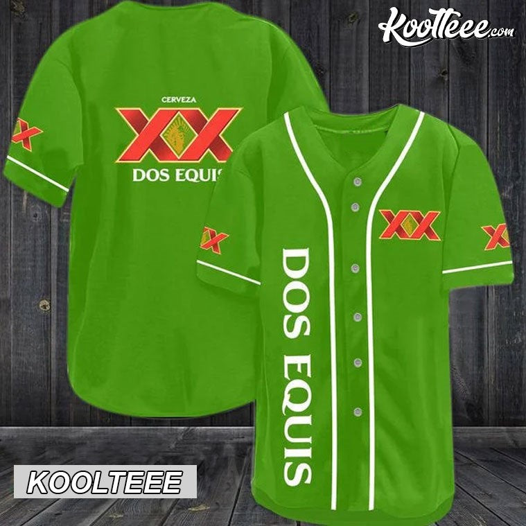 Dos Equis Green Baseball Jersey