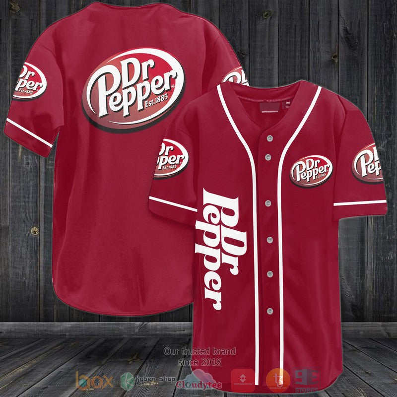 Dr Pepper Est 1885 red Baseball shirt