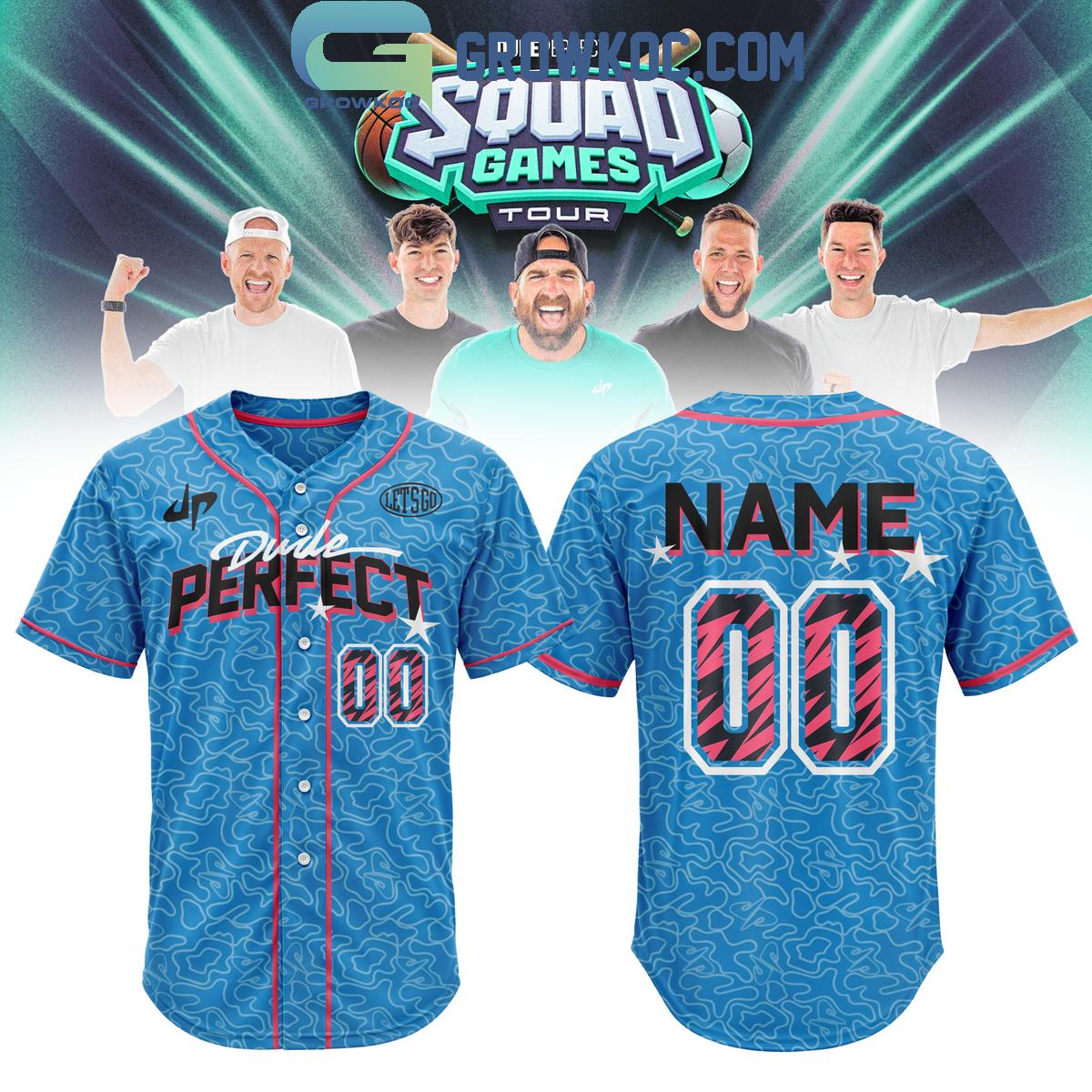 Dude Perfect Squad Games Tour 2026 Baseball Jersey