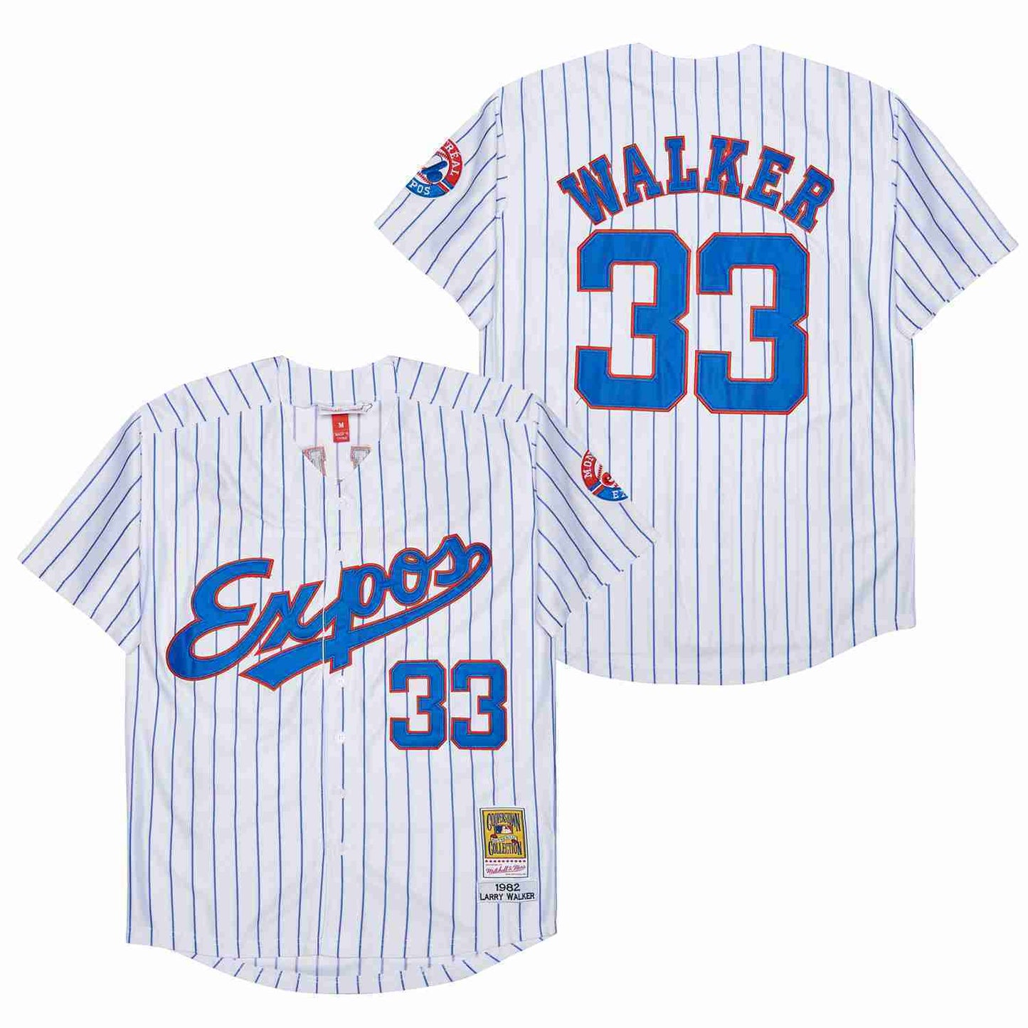 EXPOS #33 WALKER Expos 33 White 1982 Retro