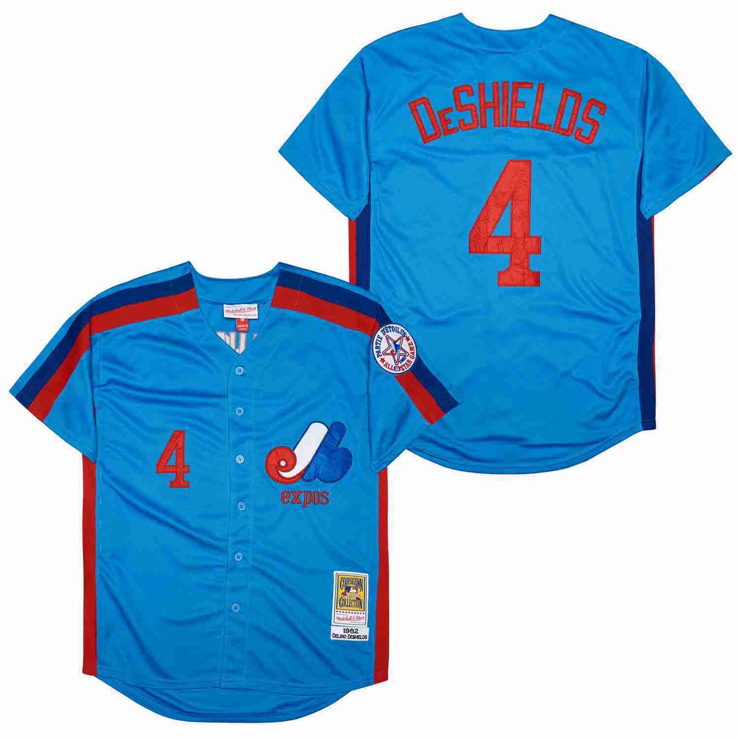 EXPOS #4 Deshields Expos 4# Blue 1982 Retro