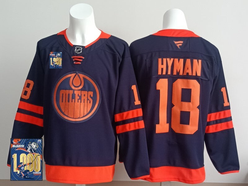 Edmonton Oilers #18 Zach Hyman Oilers Champion Edition Style 4