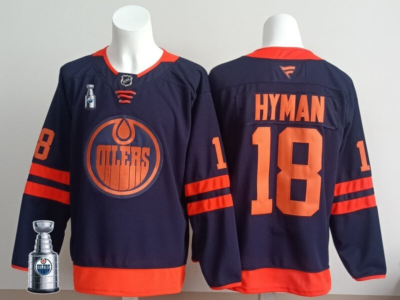 Edmonton Oilers #18 Zach Hyman Oilers Champion Edition Style 5
