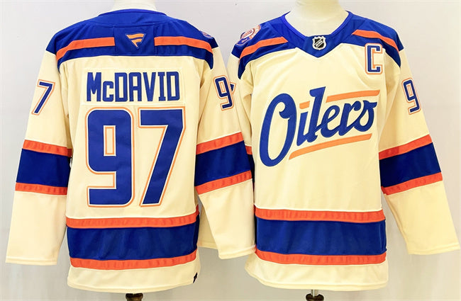 Edmonton Oilers #97 Connor McDavid Light Beige 2025 Alternate With C Patch