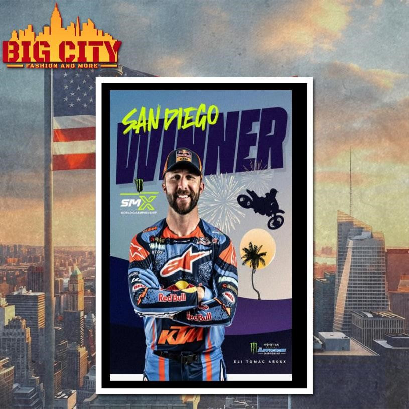 Eli Tomac San Diego Winner 2026 Poster Shirt