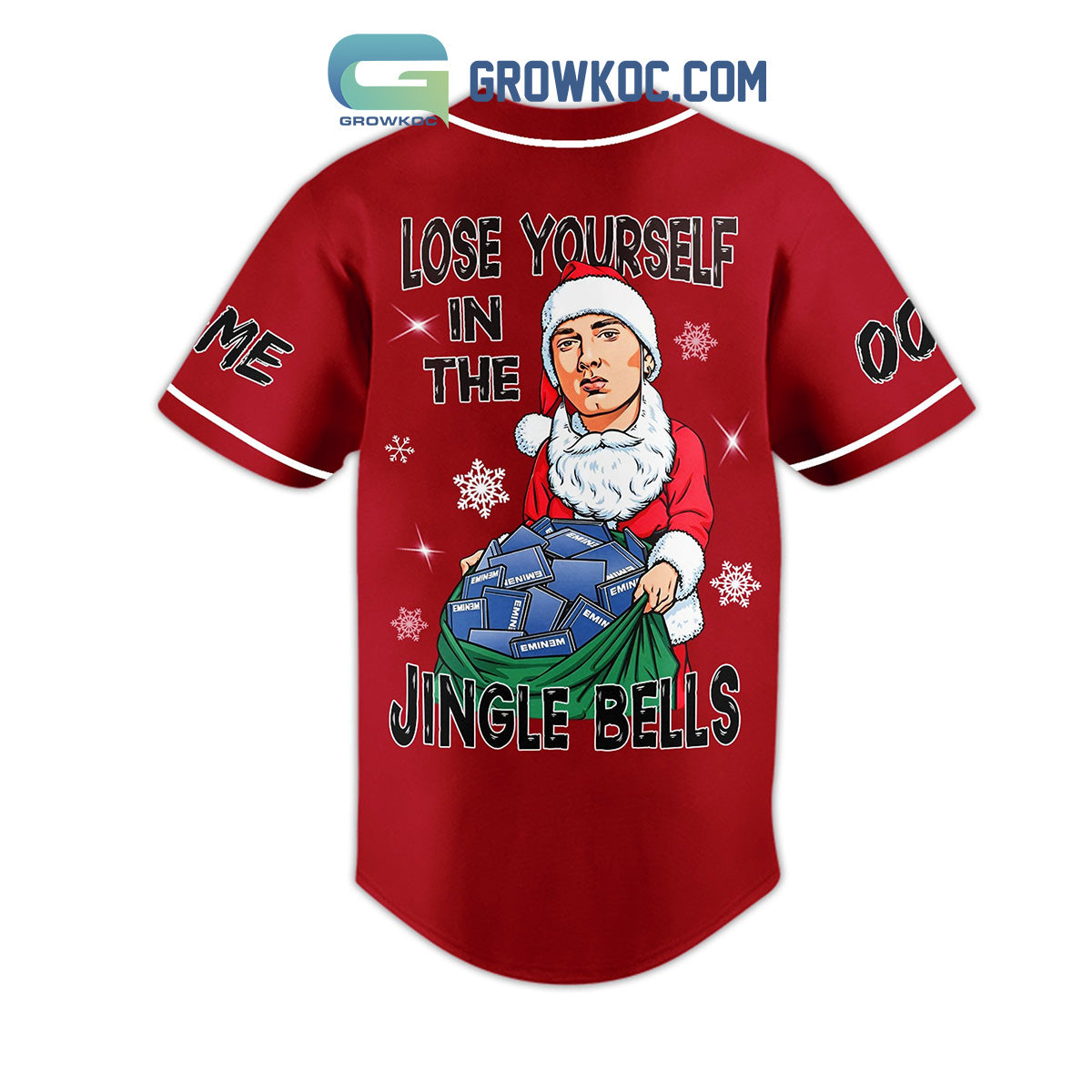 Eminem Slim Shady Love Yourself In The Jingle Bells Personalized Baseball Jersey