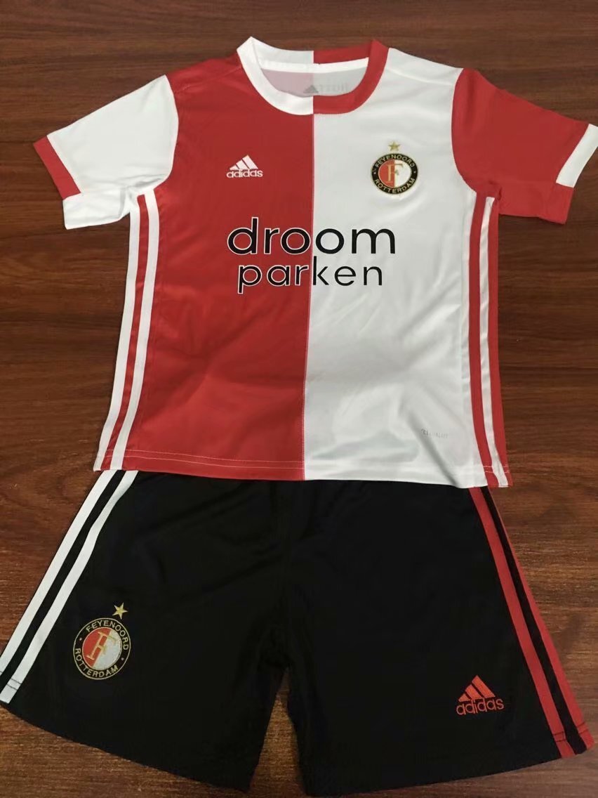 Feyenoord home red and white kids 19-20 soccer kits