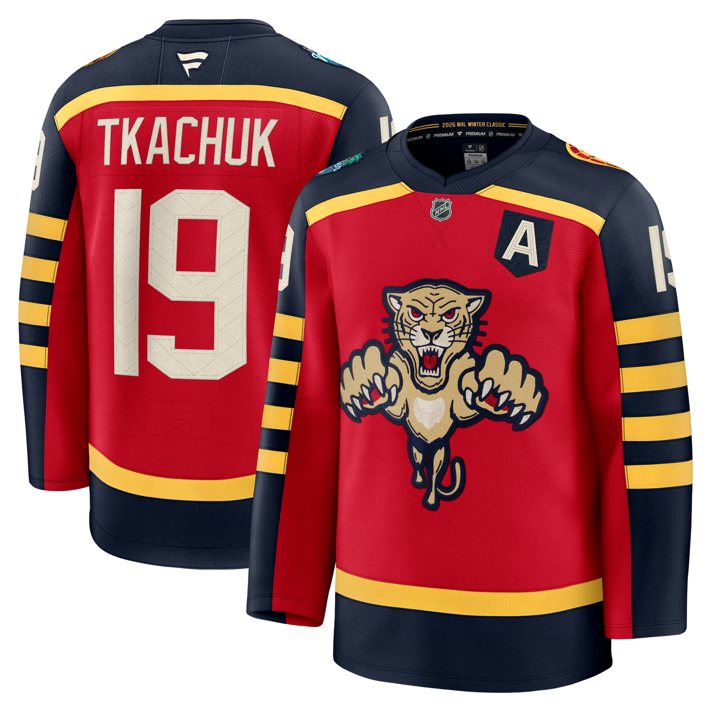 Florida Panthers #19 Matthew Tkachuk 2026 NHL Winter Classic Premium Jersey - Red