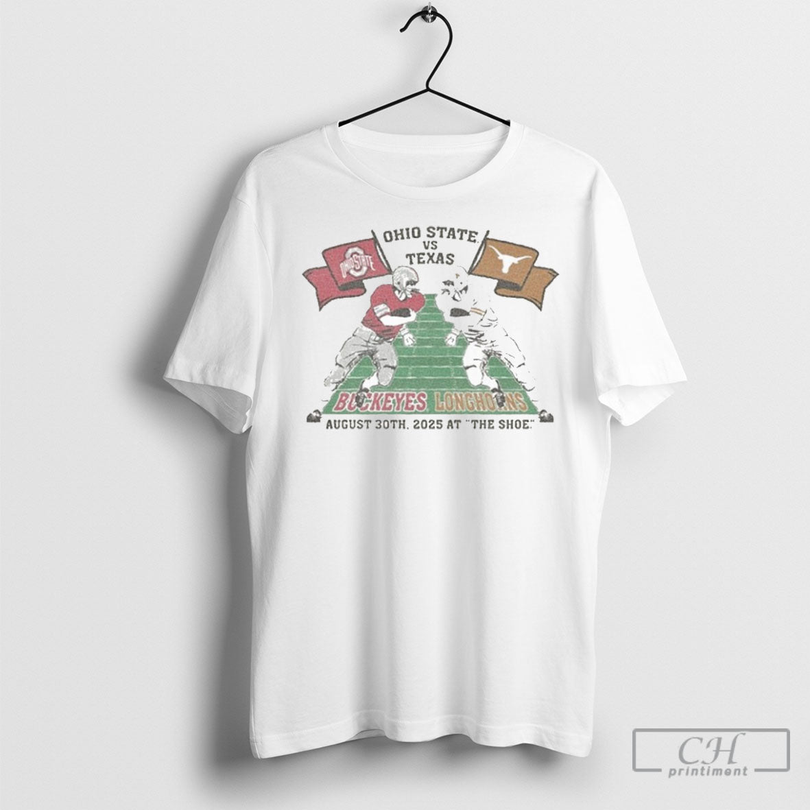 Gameday August 30 2025 The Shoe Texas Vs Ohio State Flag Shirt