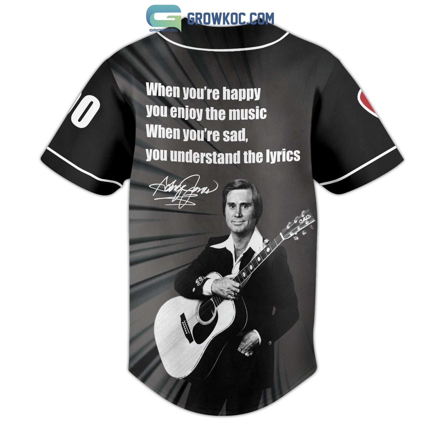 George Jones He Stopped Loving Her Today Personalized Baseball Jersey