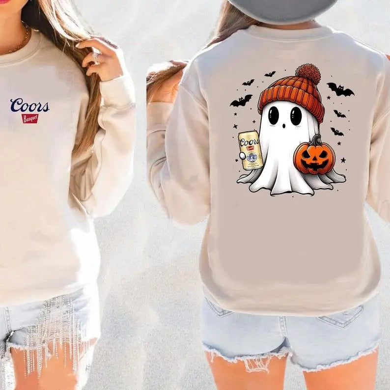 Ghost hold my beer, Favorite Beer, Halloween Season Gift, Holiday Gift Gift for friend, Hoodie Gift, Sweater Gift, T...