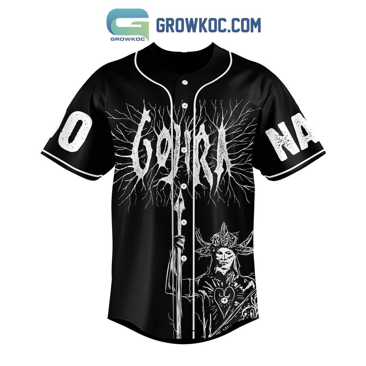 Gojira And Mastodon The Mega Monsters Tour 2023 Personalized Black Design Baseball Jersey