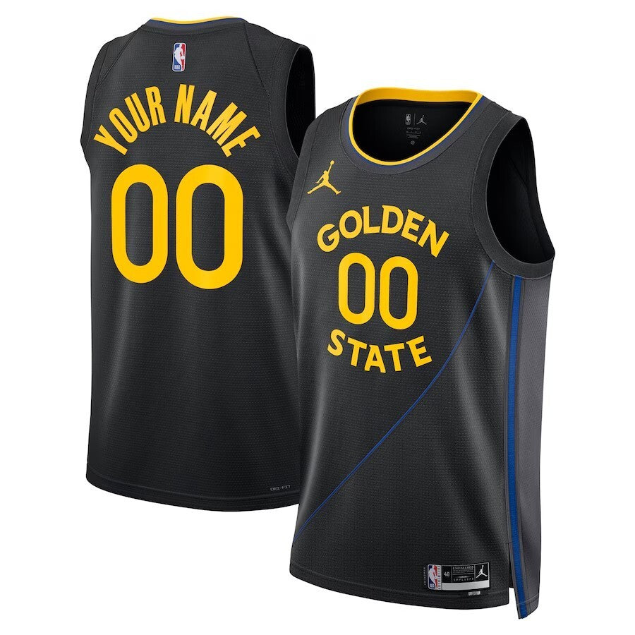 Golden State Warriors Unisex 202425 Custom Swingman Jersey - Statement Edition - Black Style 3