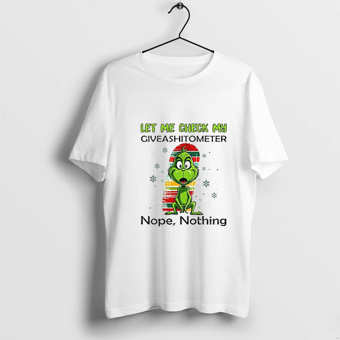 Grinch Let Me Check My Giveshitometer Nope Nothing Xmas Tshirts Sweater