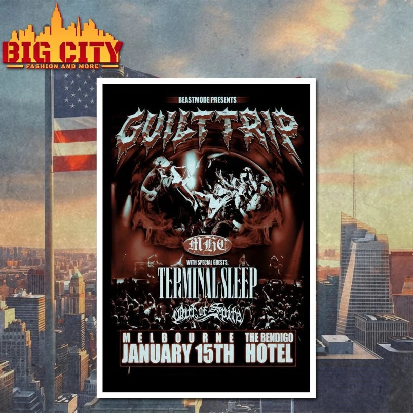 Guilt Trip 1.15.2026 Collingwood VIC Poster shirt