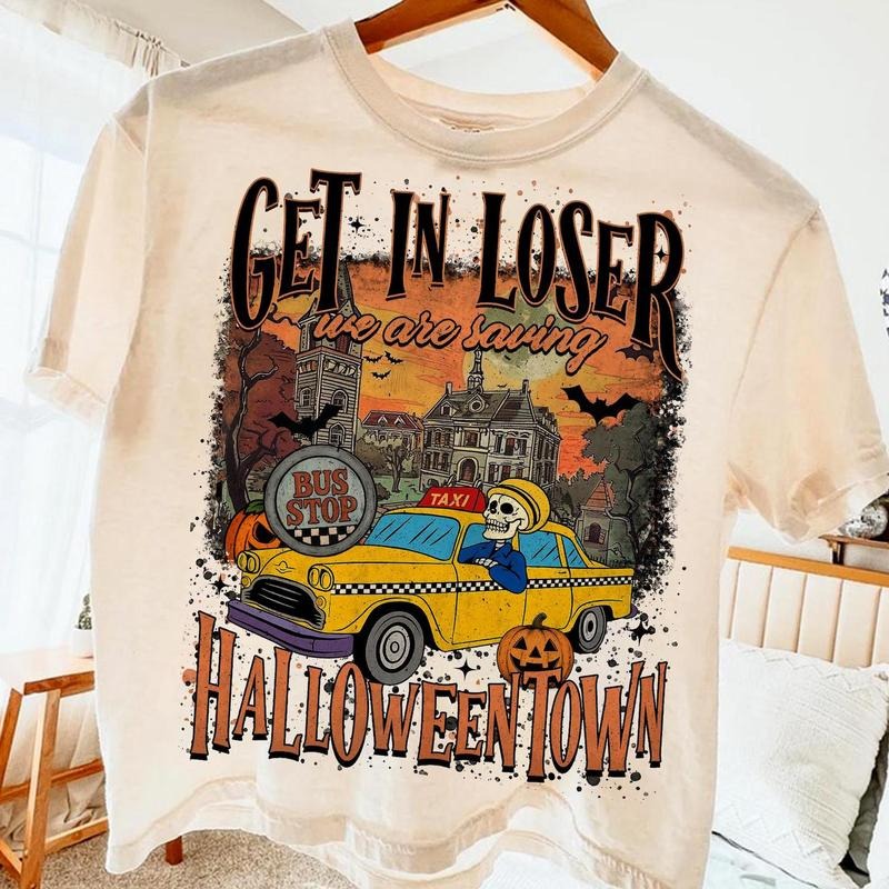 Halloween Shirt, Spooky Season Shirt, Halloween pumpkin Shirt, Get in Loser, Vintage Halloween Shirt, Retro Halloween,...