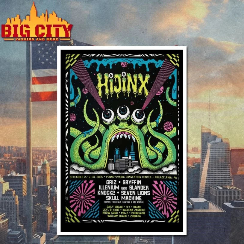Hijinx Festival Dec 27-28 2025 Pennsylvania Convention Center In Philadelphia PA Poster shirt
