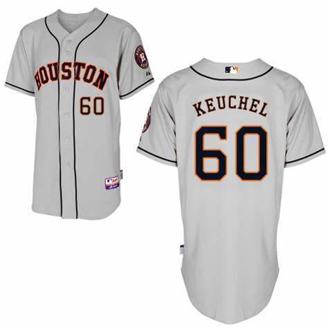 Houston Astros #60 Keuchel Astros 60 Gray
