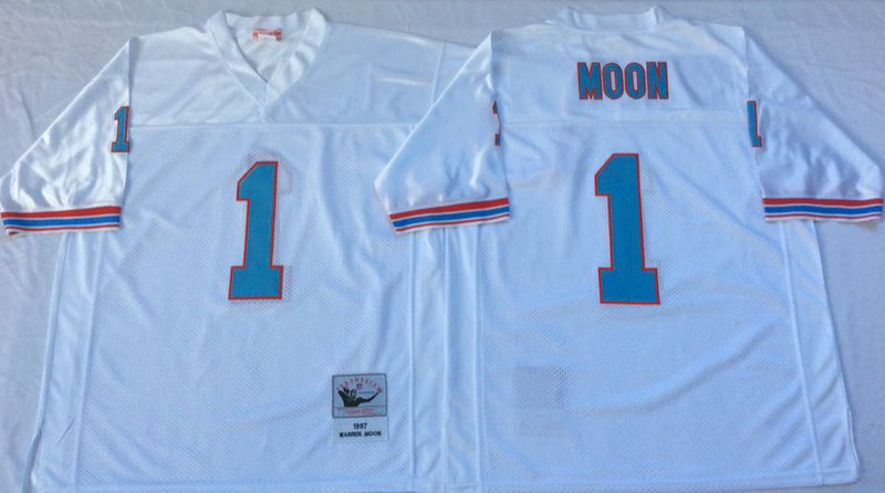 Houston Oilers #1 Warren Moon 1993 Throwback Style 2