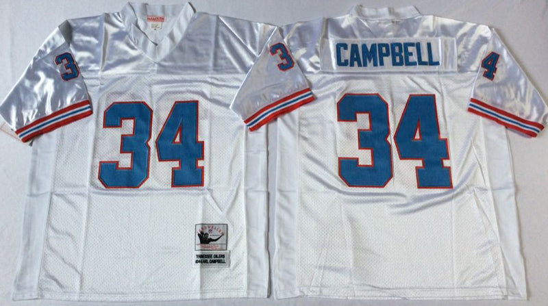 Houston Oilers #34 Earl Campbell 1993 Throwback Style 2