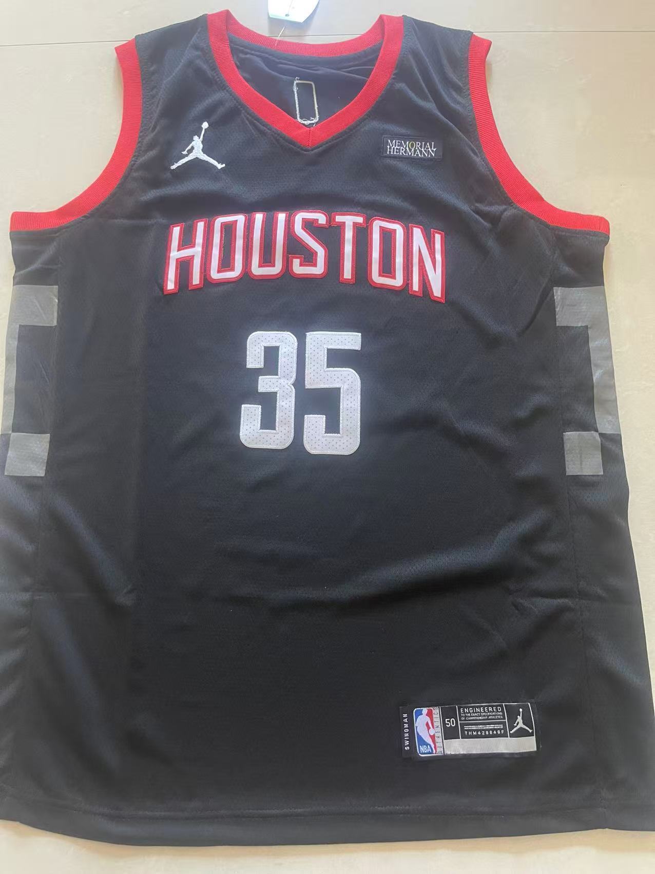 Houston Rockets #35 Kevin Durant Rockets Team 35 # Black Style 2