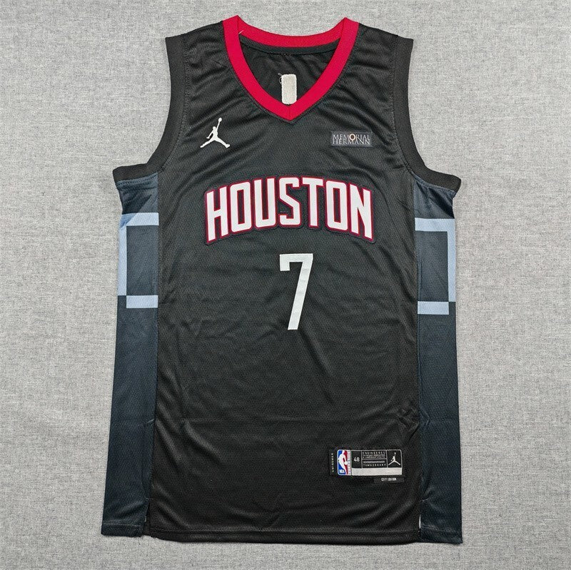 Houston Rockets #7 Kevin Durant Rockets 7 Black Style 2