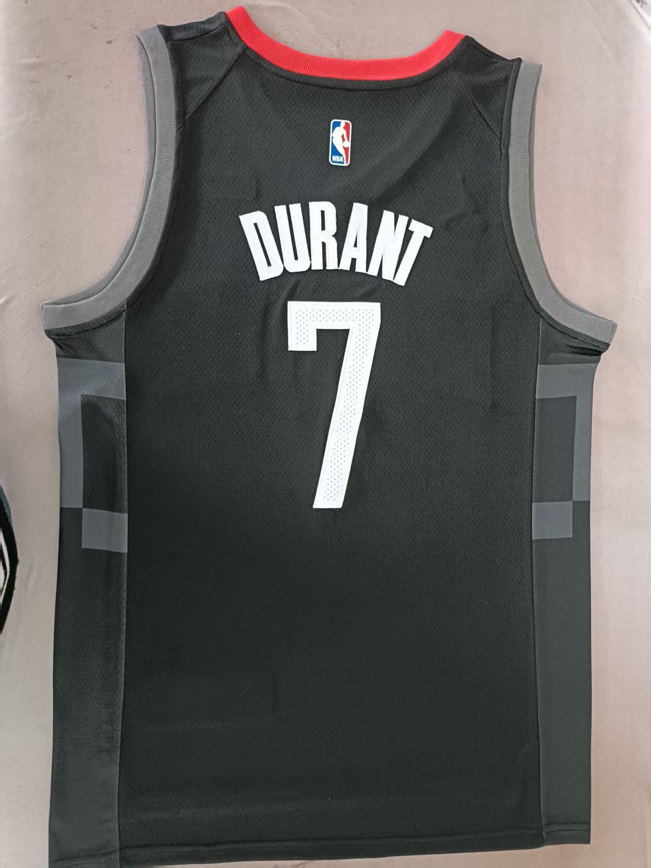 Houston Rockets #7 Kevin Durant Rockets 7 Black Style 3