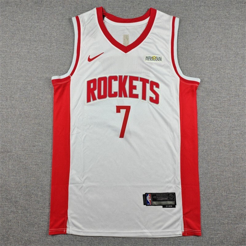 Houston Rockets #7 Kevin Durant Rockets 7 White Style 2