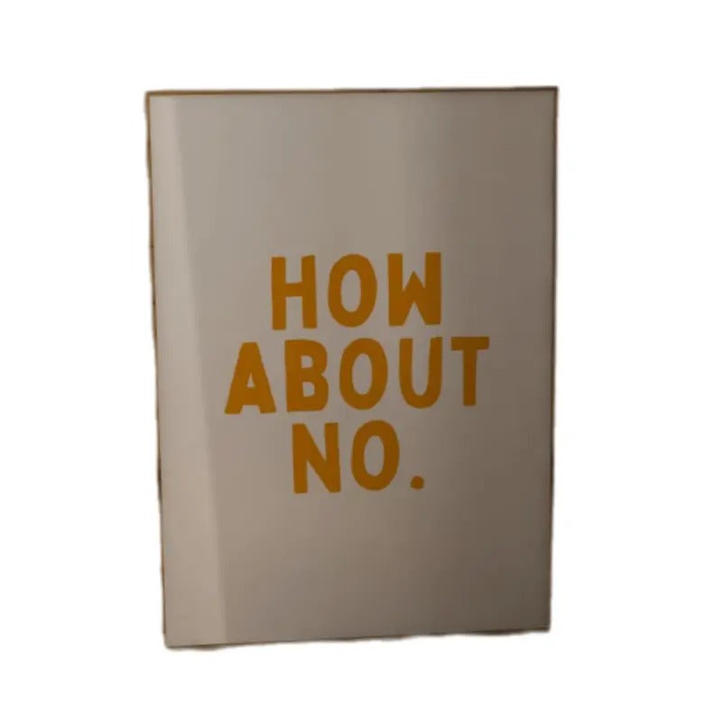 How About No Poster, Mustard Art Print, Rude Print, Sarcastic Print, Yellow Print, Gifts For Teens Girls Her Bedroom...
