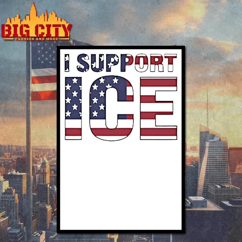 I Support Ice American Flag Shirt