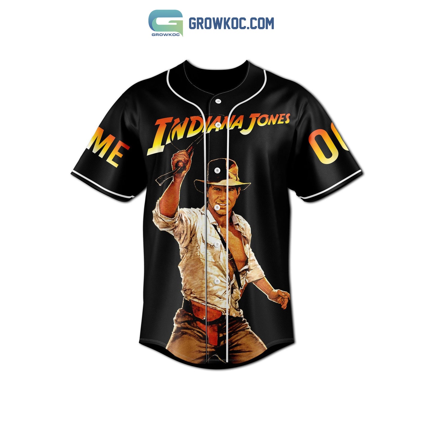 Indiana Jones And The Raiders Of The Lost Ark Personalized Baseball Jersey